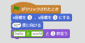hellowとworld